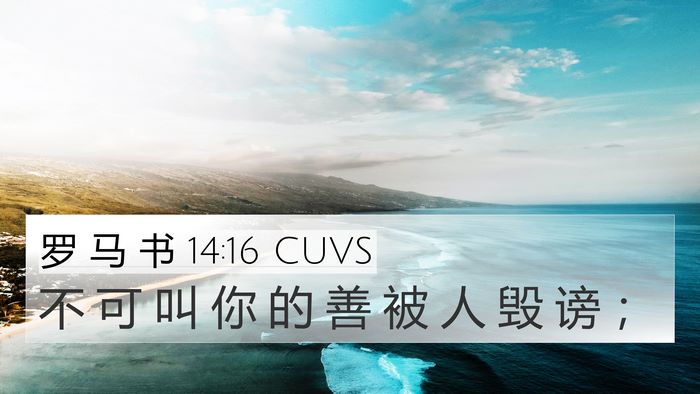 罗 马 书 14:16 CUVS Bible Verse Image