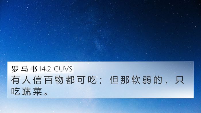 罗 马 书 14:2 CUVS Bible Verse Image