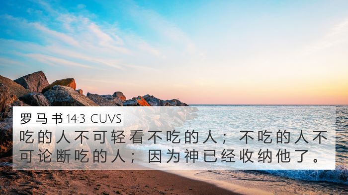 罗 马 书 14:3 CUVS Bible Verse Image