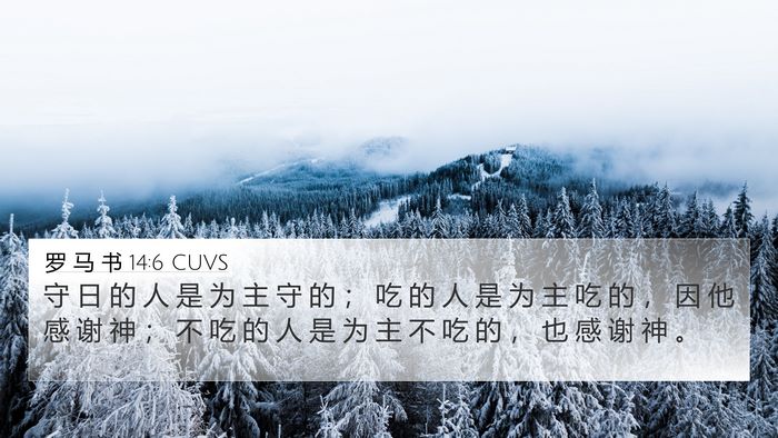 罗 马 书 14:6 CUVS Bible Verse Image