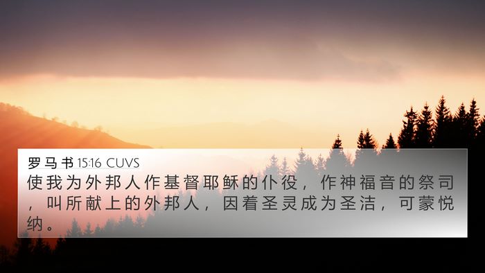 罗 马 书 15:16 CUVS Bible Verse Image