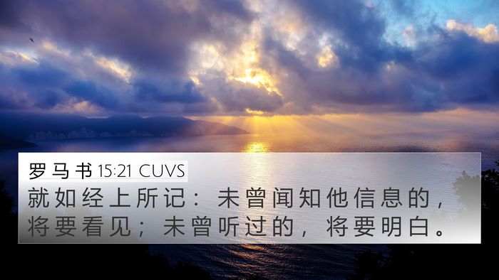 罗 马 书 15:21 CUVS Bible Verse Image