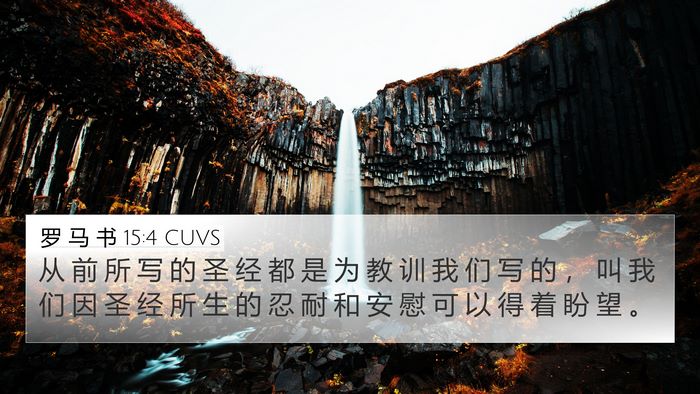 罗 马 书 15:4 CUVS Bible Verse Image