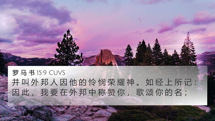 罗 马 书 15:9 CUVS Bible Verse Image