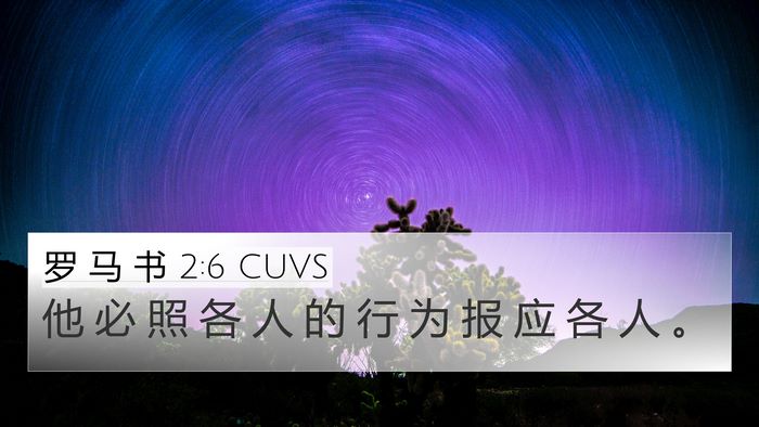 罗 马 书 2:6 CUVS Bible Verse Image