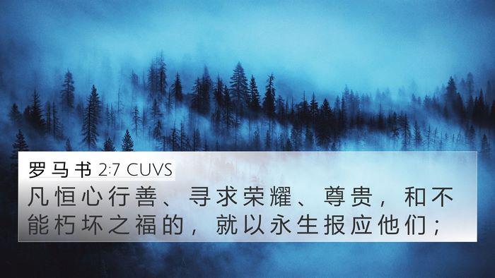 罗 马 书 2:7 CUVS Bible Verse Image