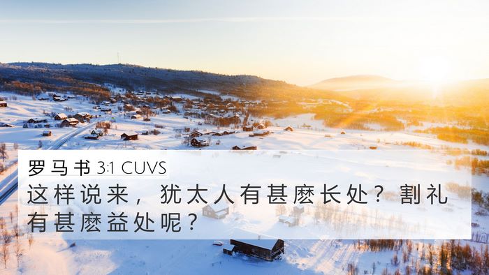 罗 马 书 3:1 CUVS Bible Verse Image