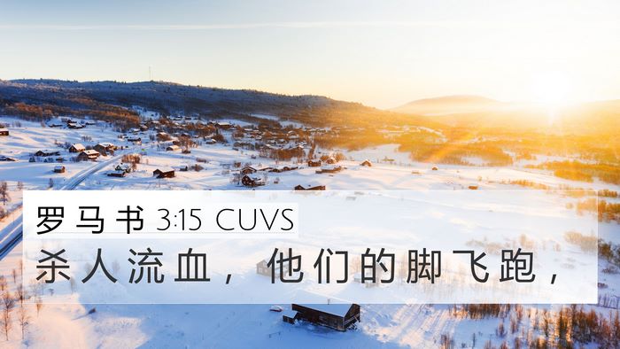 罗 马 书 3:15 CUVS Bible Verse Image