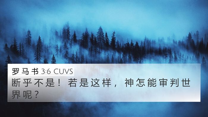 罗 马 书 3:6 CUVS Bible Verse Image