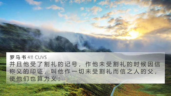 罗 马 书 4:11 CUVS Bible Verse Image