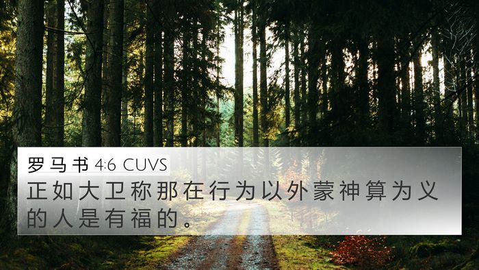 罗 马 书 4:6 CUVS Bible Verse Image