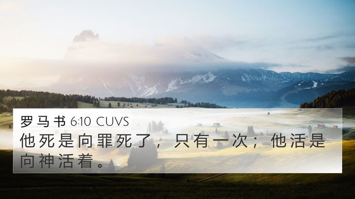 罗 马 书 6:10 CUVS Bible Verse Image