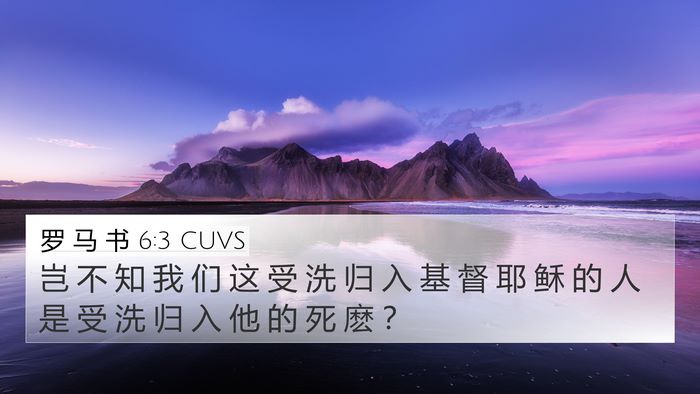 罗 马 书 6:3 CUVS Bible Verse Image
