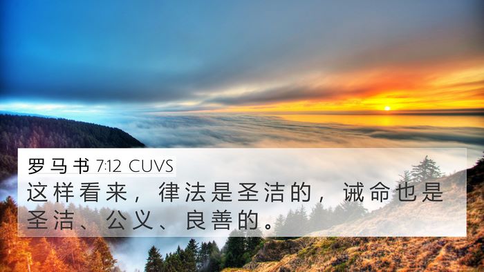 罗 马 书 7:12 CUVS Bible Verse Image