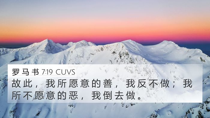 罗 马 书 7:19 CUVS Bible Verse Image