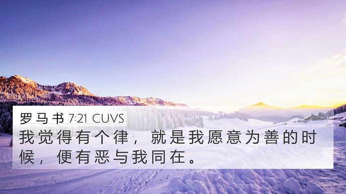 罗 马 书 7:21 CUVS Bible Verse Image