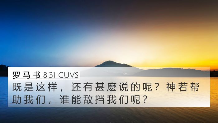 罗 马 书 8:31 CUVS Bible Verse Image
