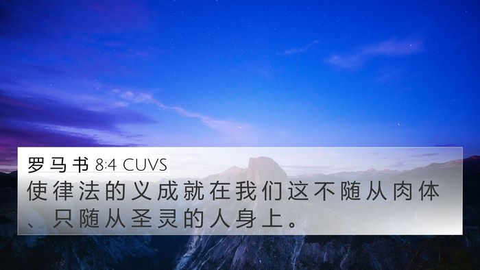 罗 马 书 8:4 CUVS Bible Verse Image
