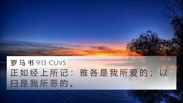 罗 马 书 9:13 CUVS Bible Verse Image