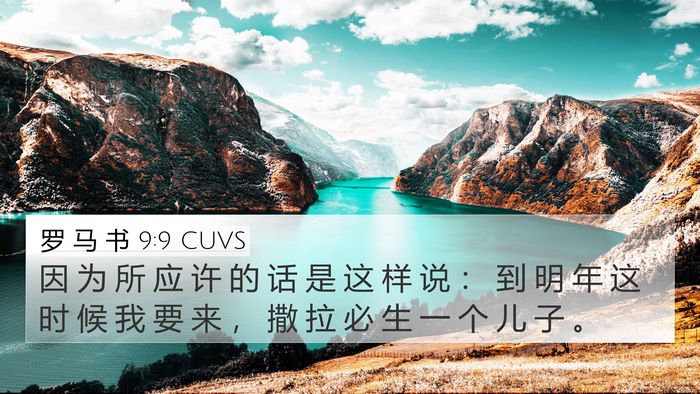 罗 马 书 9:9 CUVS 4K Wallpaper - 因 为 所 应 许 的 话 是 这 样 说 ： - 4K Wallpaper Bible Verse