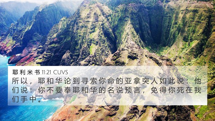 耶 利 米 书 11:21 CUVS Bible Verse Image