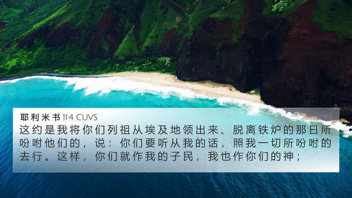 耶 利 米 书 11:4 CUVS Bible Verse Image