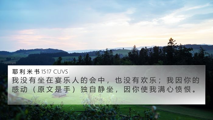 耶 利 米 书 15:17 CUVS Bible Verse Image