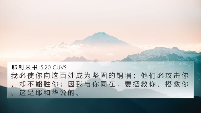 耶 利 米 书 15:20 CUVS Bible Verse Image