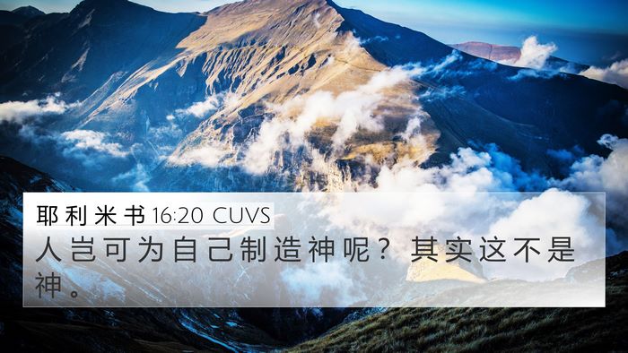 耶 利 米 书 16:20 CUVS Bible Verse Image