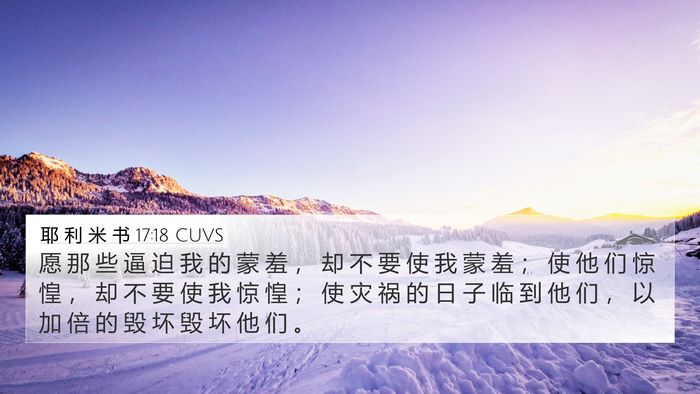 耶 利 米 书 17:18 CUVS Bible Verse Image