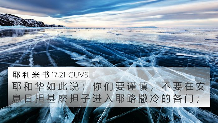 耶 利 米 书 17:21 CUVS Bible Verse Image