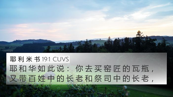 耶 利 米 书 19:1 CUVS Bible Verse Image