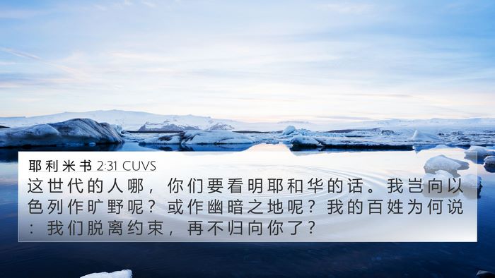 耶 利 米 书 2:31 CUVS Bible Verse Image