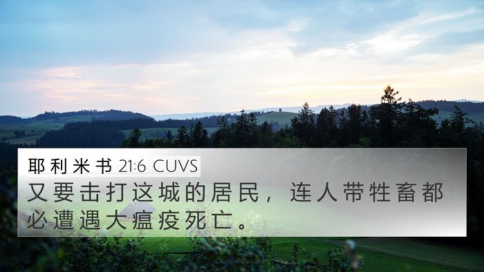 耶 利 米 书 21:6 CUVS 4K Wallpaper - 又 要 击 打 这 城 的 居 民 ， 连 人 - 4K Wallpaper Bible Verse