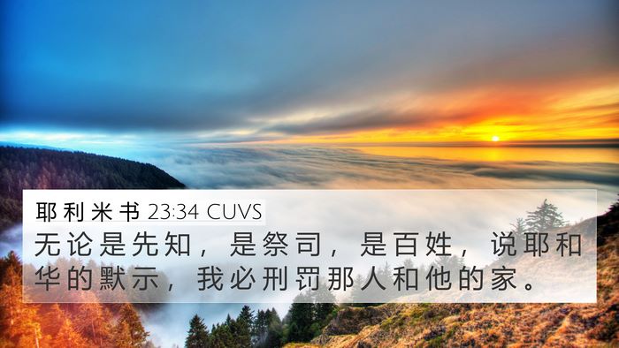 耶 利 米 书 23:34 CUVS Bible Verse Image