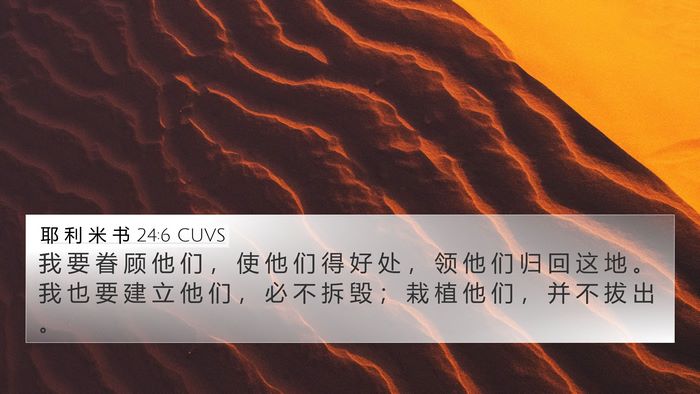 耶 利 米 书 24:6 CUVS Bible Verse Image