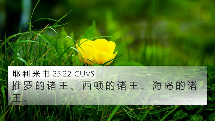耶 利 米 书 25:22 CUVS Bible Verse Image