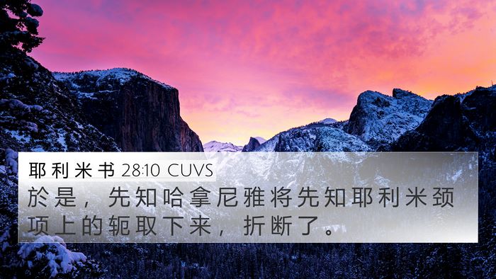 耶 利 米 书 28:10 CUVS Bible Verse Image