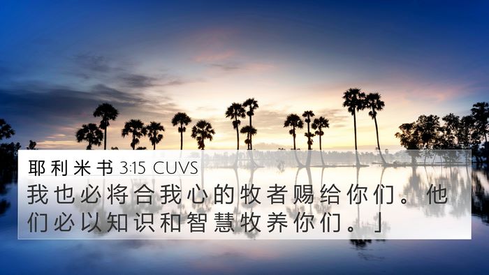 耶 利 米 书 3:15 CUVS Bible Verse Image