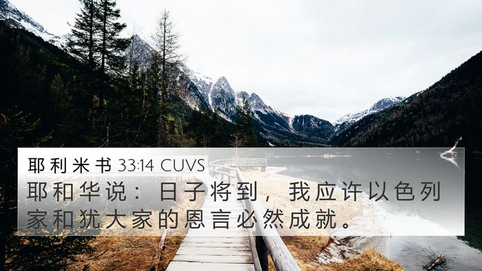 耶 利 米 书 33:14 CUVS Bible Verse Image