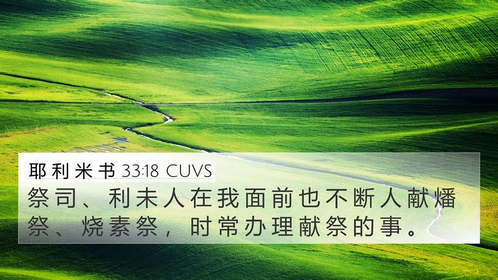 耶 利 米 书 33:18 CUVS Bible Verse Image