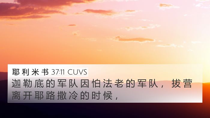 耶 利 米 书 37:11 CUVS Bible Verse Image