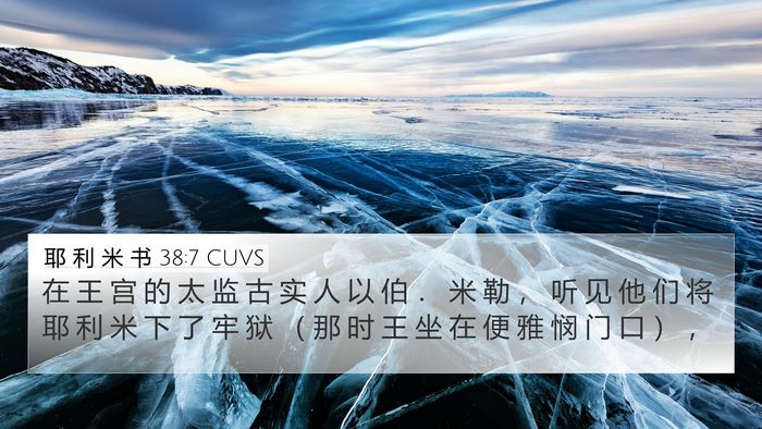 耶 利 米 书 38:7 CUVS Bible Verse Image