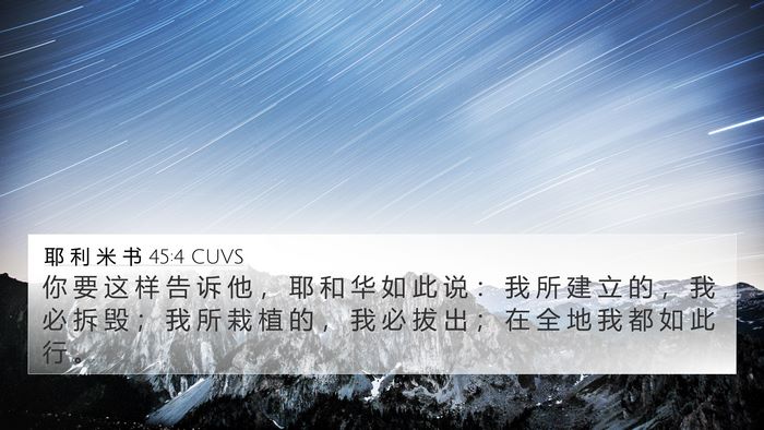 耶 利 米 书 45:4 CUVS Bible Verse Image