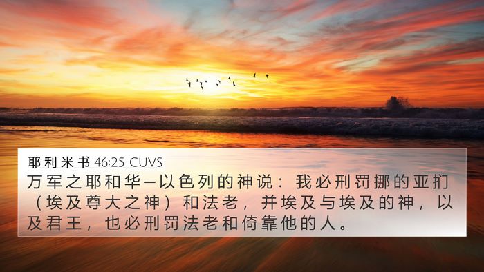 耶 利 米 书 46:25 CUVS Bible Verse Image