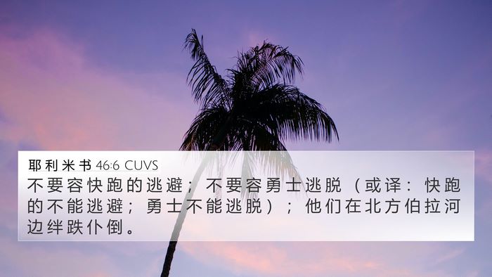 耶 利 米 书 46:6 CUVS Bible Verse Image