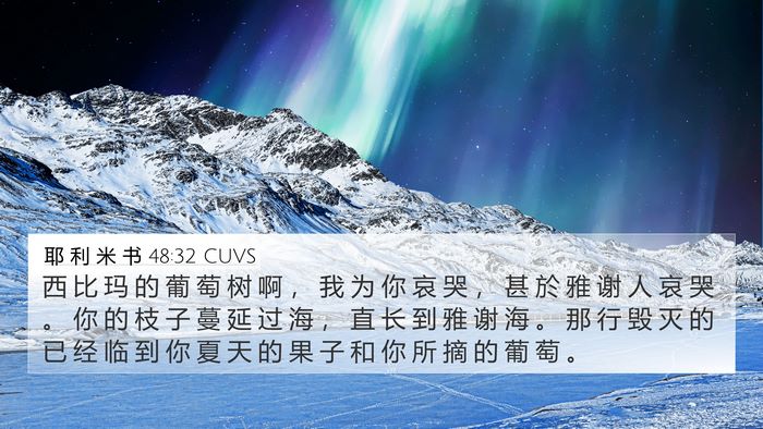 耶 利 米 书 48:32 CUVS Bible Verse Image
