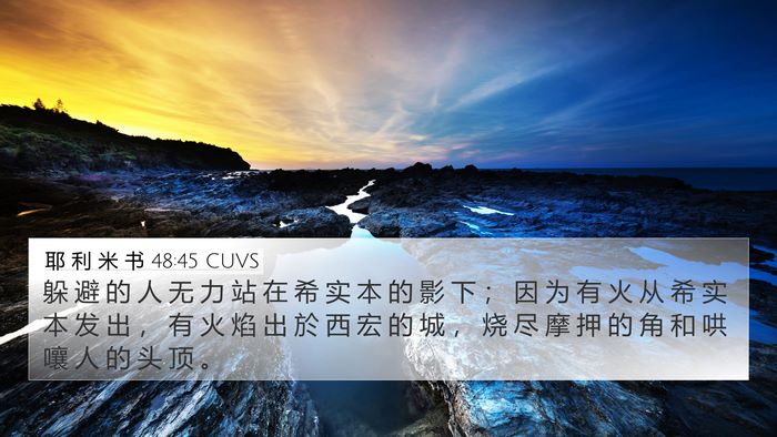 耶 利 米 书 48:45 CUVS Bible Verse Image