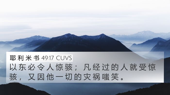 耶 利 米 书 49:17 CUVS Bible Verse Image