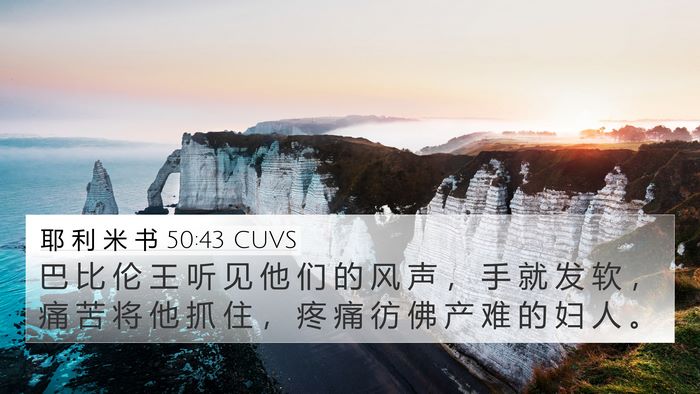 耶 利 米 书 50:43 CUVS Bible Verse Image